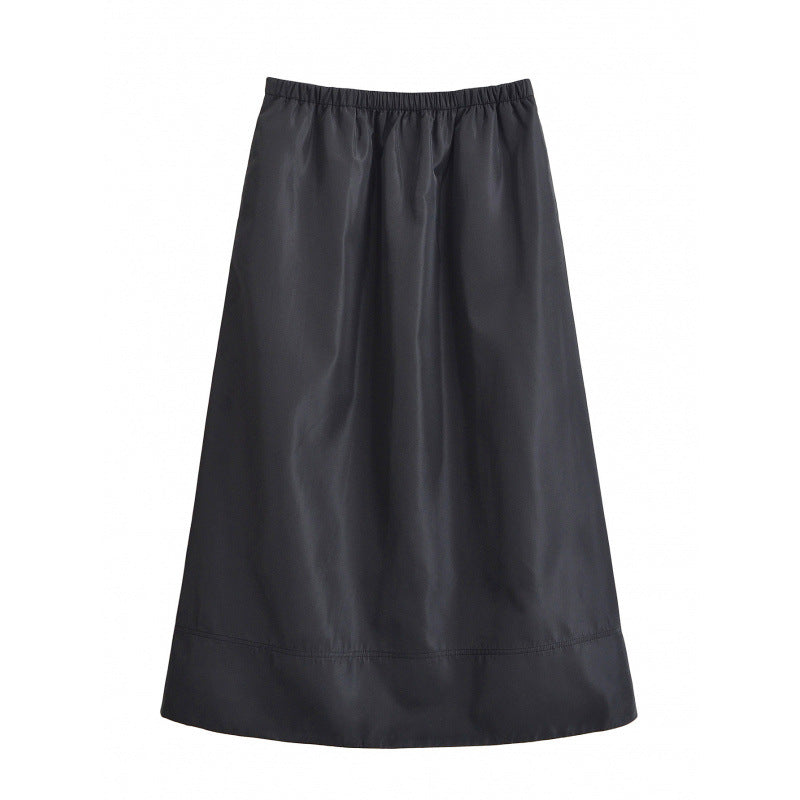 New Autumn Versatile Minimalist Short Jacket With A Turn-down Collar And Skirt
