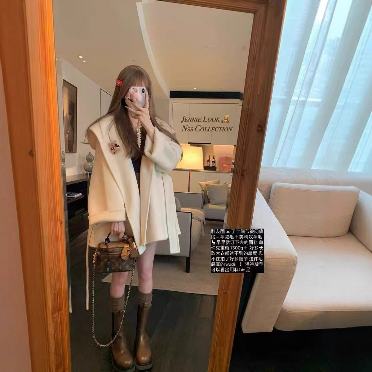 Fashionable Casual Women's Double-Faced Wool Coat