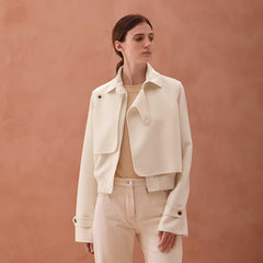 Retro Short Temperamental Women's Genuine Leather Clothes