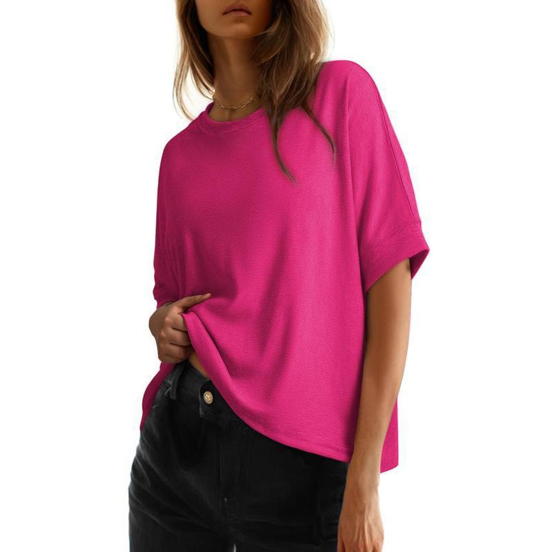Women's Batwing Sleeve Basic Short Sleeve