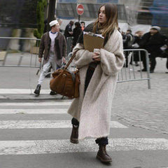 Mink Fleece Sweater Cardigan Fur Coat