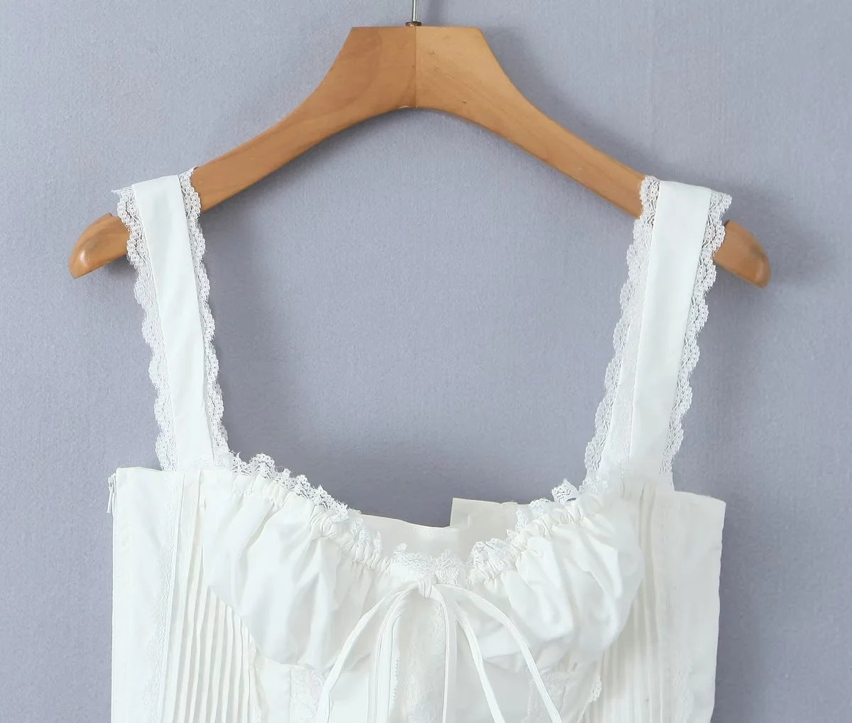 French Lace Trim Small Sling Vest