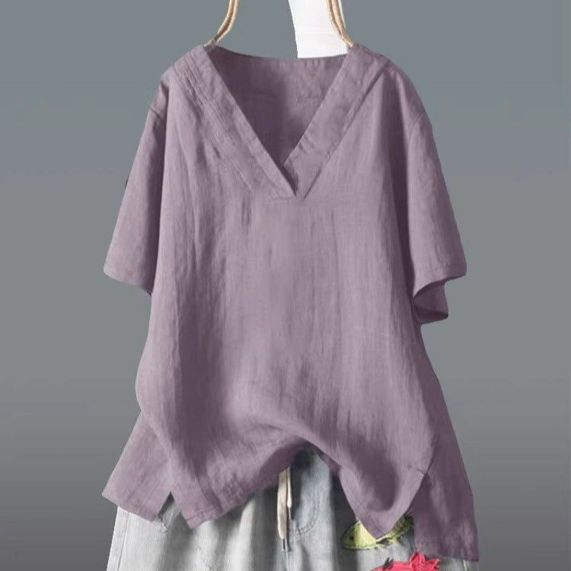 Loose-fitting Artistic Summer Top For Women