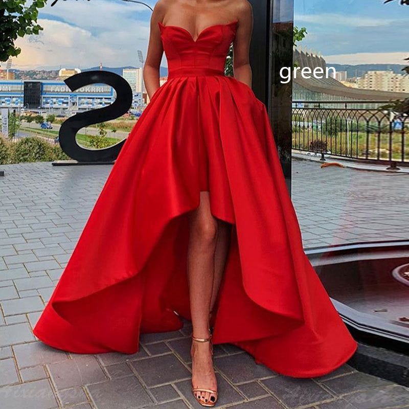 Ladies Evening Dress Tube Top Satin