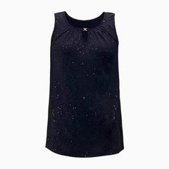 Elegant Personalized Buckle U-Neck Solid Color T-Shirt