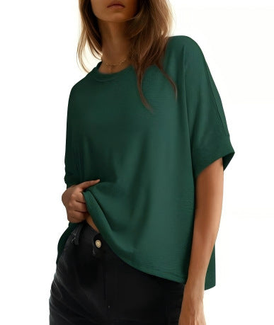 Women's Batwing Sleeve Basic Short Sleeve