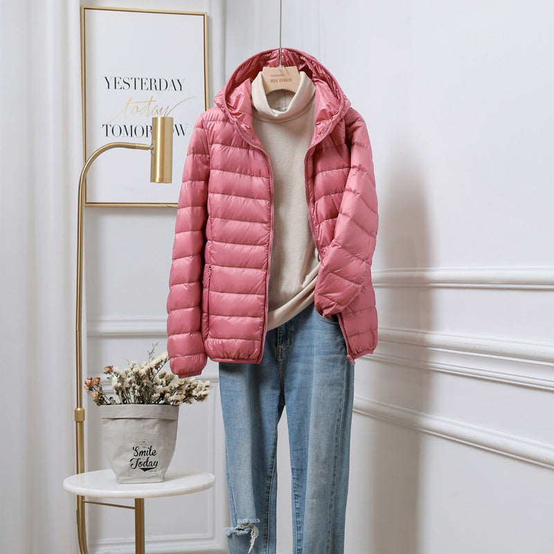 Slim Slimming Portable Short And Thin Down Jacket Women