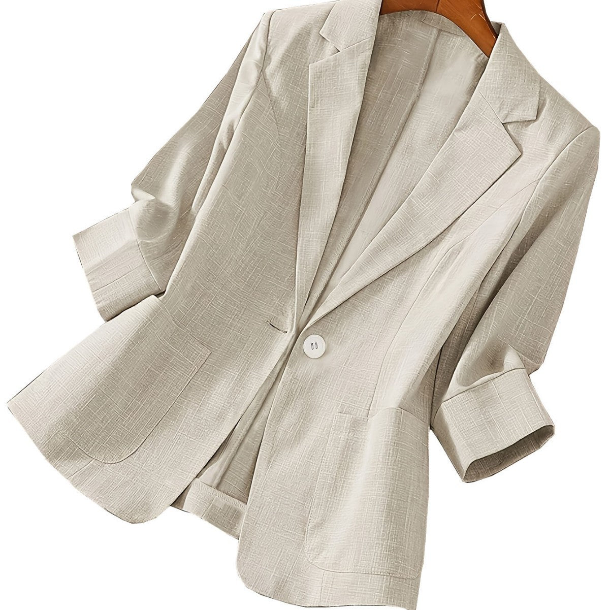 Three-quarter-sleeve Single-button Professional Casual Blazer