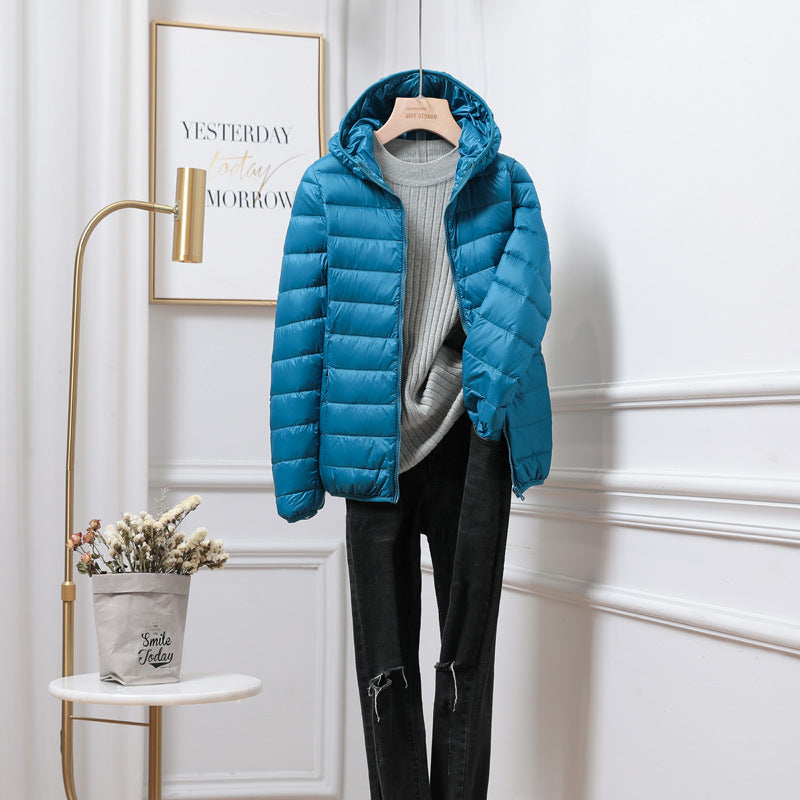Slim Slimming Portable Short And Thin Down Jacket Women