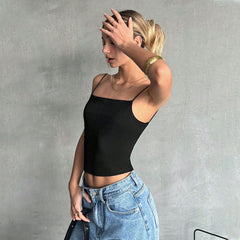 Backless Spaghetti Straps Vest