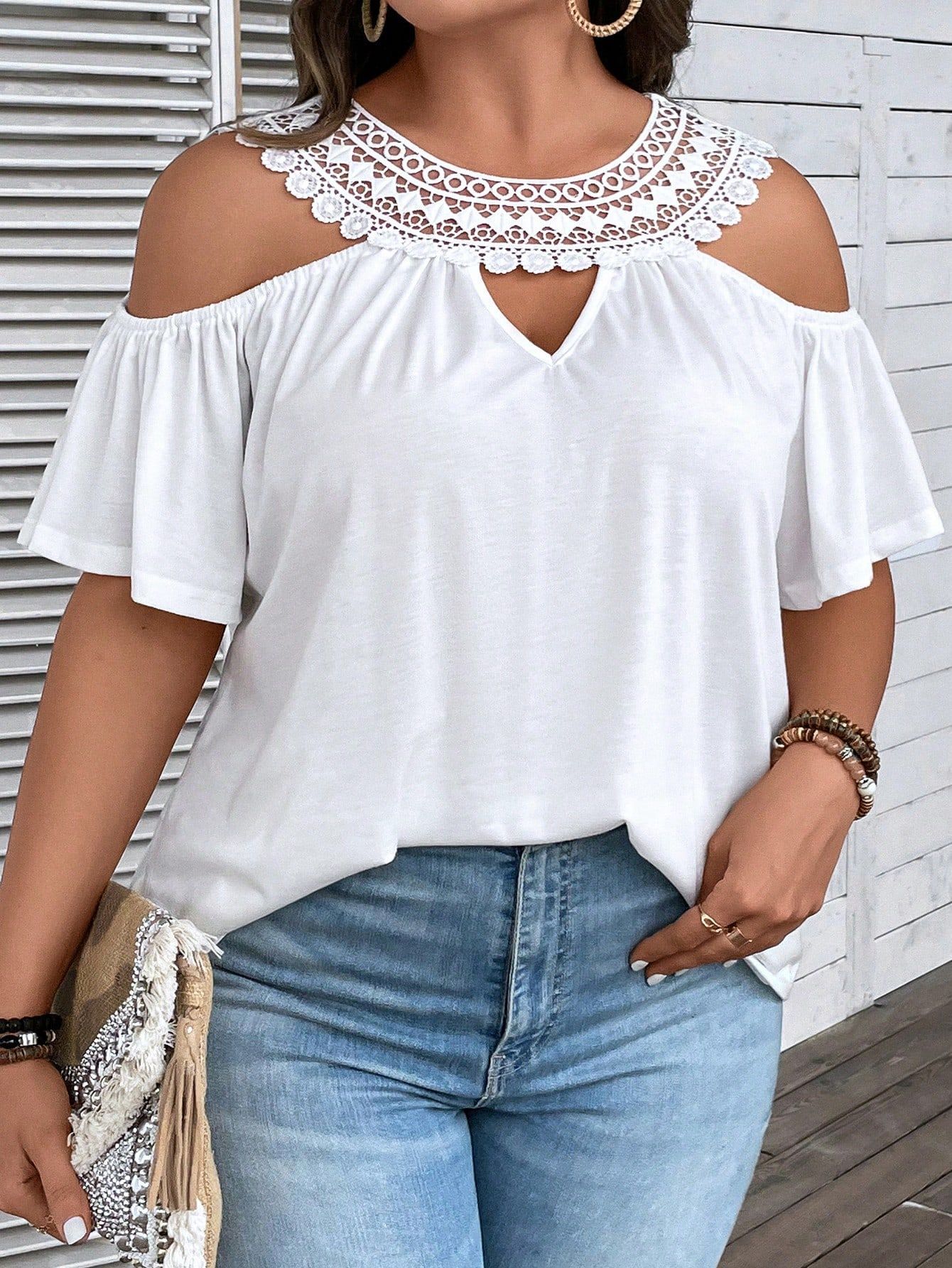 Women's Off-Shoulder Short-Sleeve Casual T-Shirt