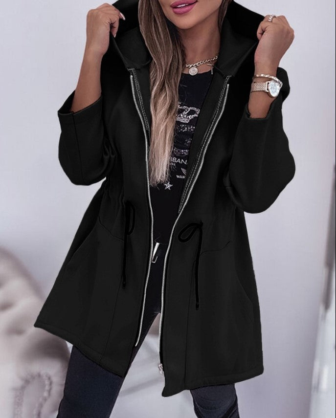 Fall Winter Fashion Casual Hooded Coat Women's Clothing
