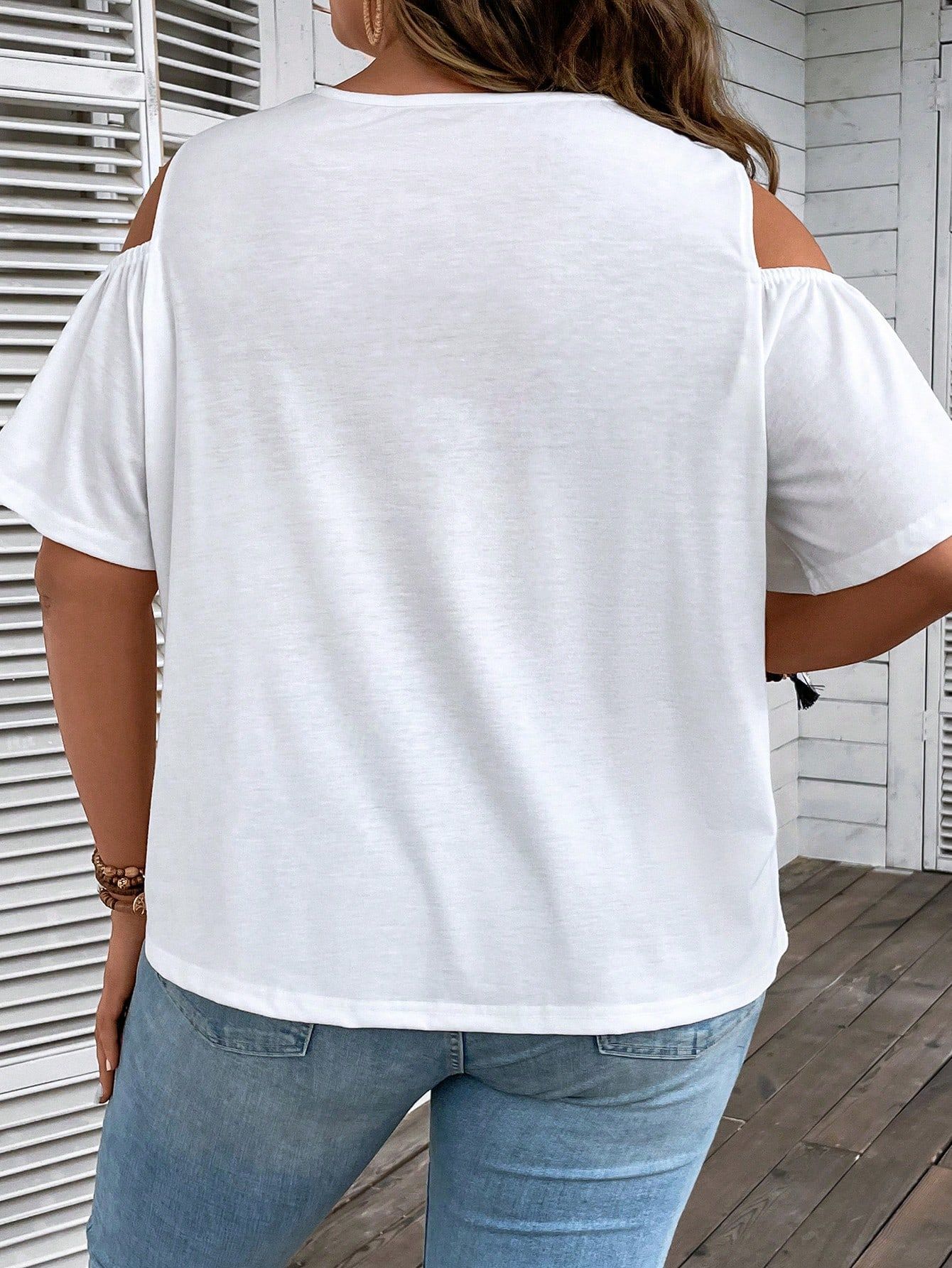 Women's Off-Shoulder Short-Sleeve Casual T-Shirt