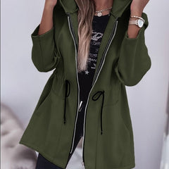 Fall Winter Fashion Casual Hooded Coat Women's Clothing