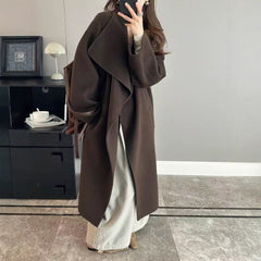 Fashionable Double-Faced Wool Coat For Women