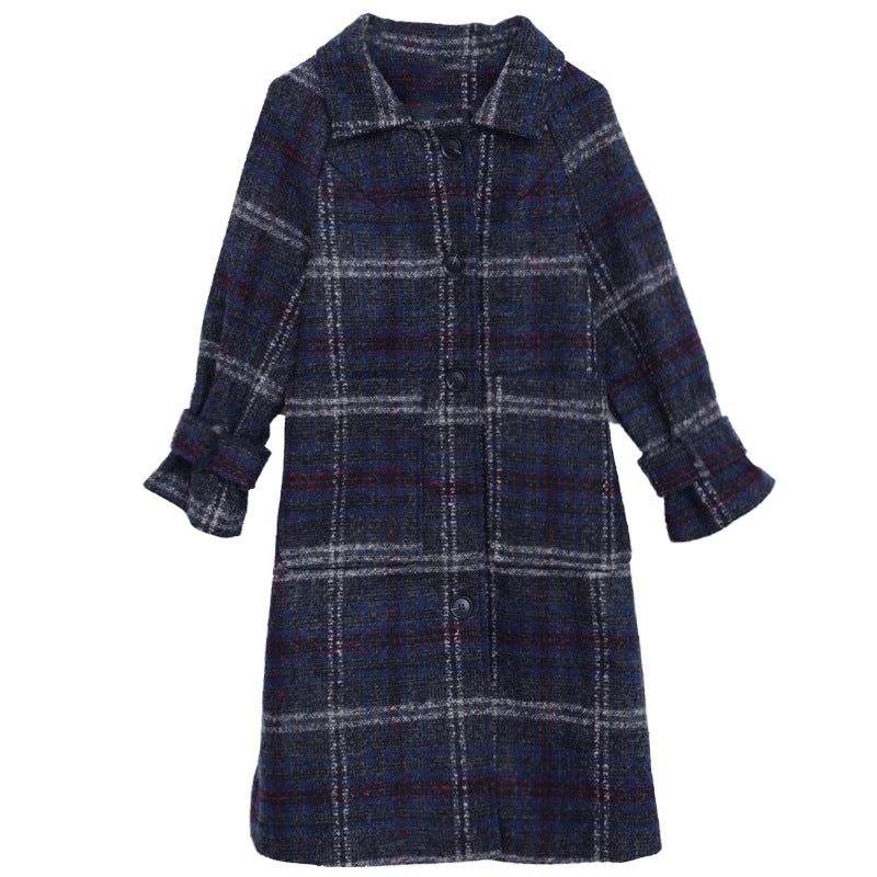 Women's New Plus Size Plus Cotton Padded Woolen Coat