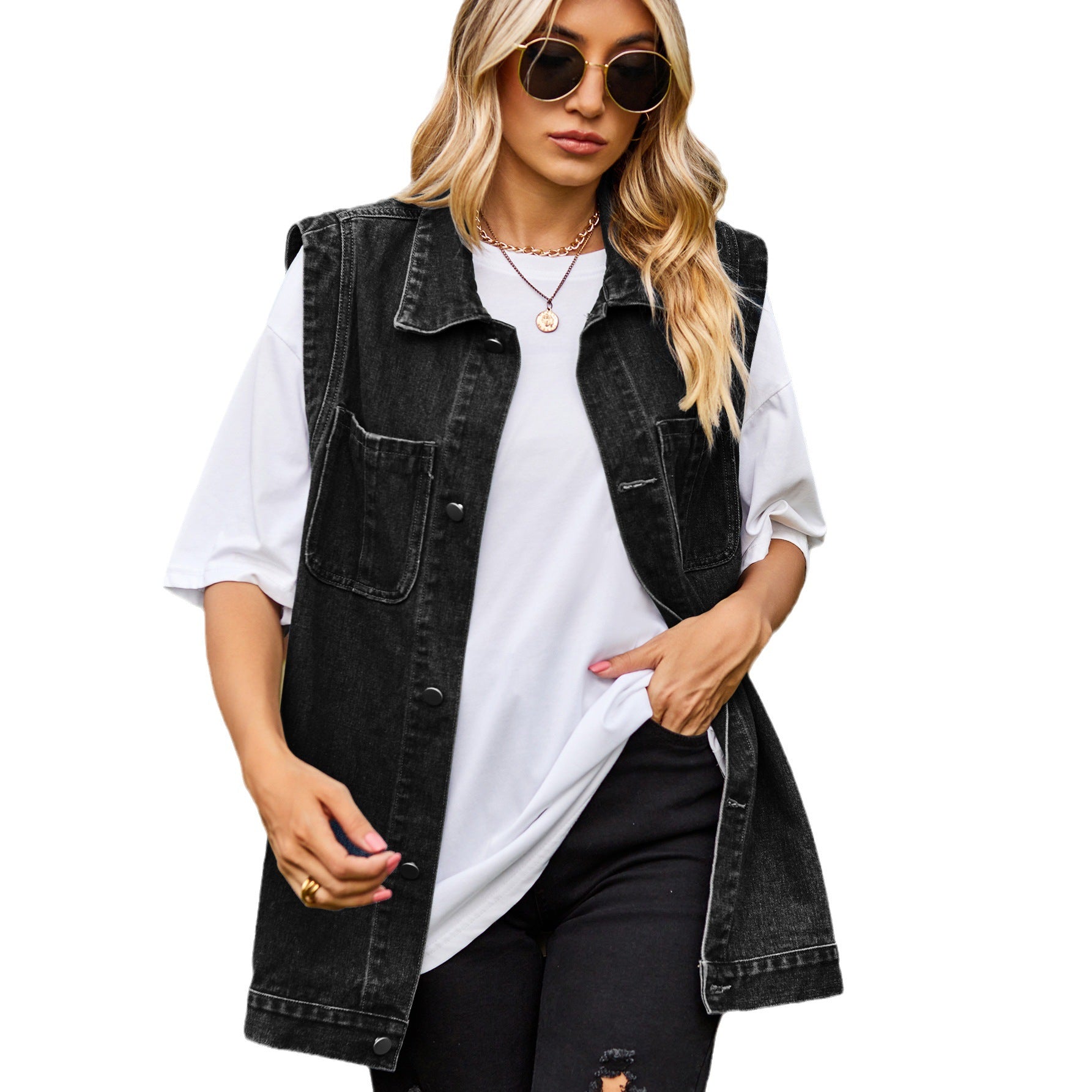 New Denim Waistcoat Vest Spring And Autumn