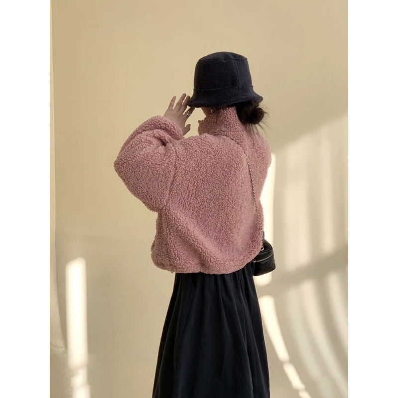Womens HighEnd HalfZip StandUp Collar Sweatshirt