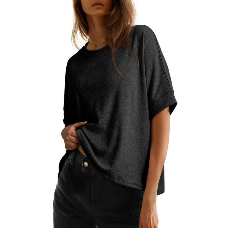 Women's Batwing Sleeve Basic Short Sleeve