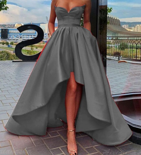Ladies Evening Dress Tube Top Satin