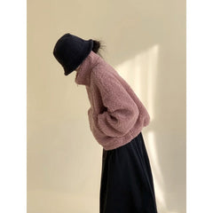 Womens HighEnd HalfZip StandUp Collar Sweatshirt