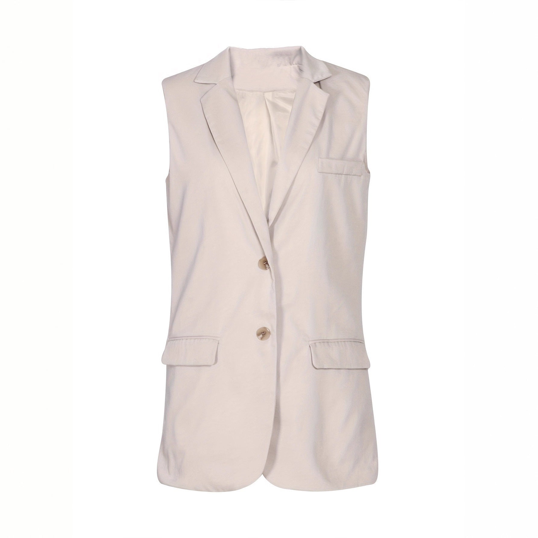 Womens Solid-Color Casual Loose Top Vest