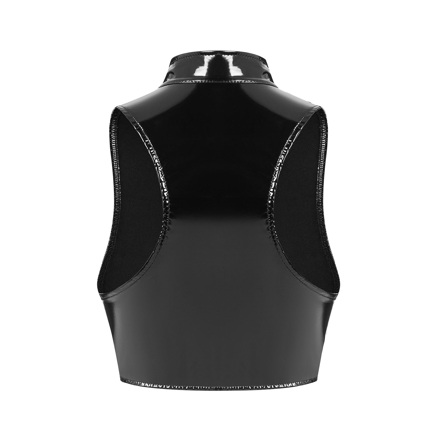 Women's Mirror Bright Leather Vest