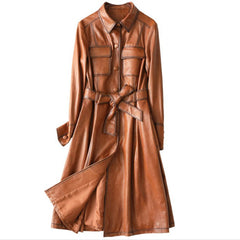Temperament Sheepskin Leather Leather Belt Looks Thin
