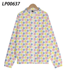 5 New Men's Digital Print Zipper Stand Collar Windbreaker Sport