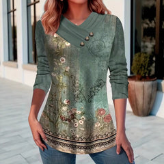 Long-sleeve T-shirt Hoodie Button-up Top Womens