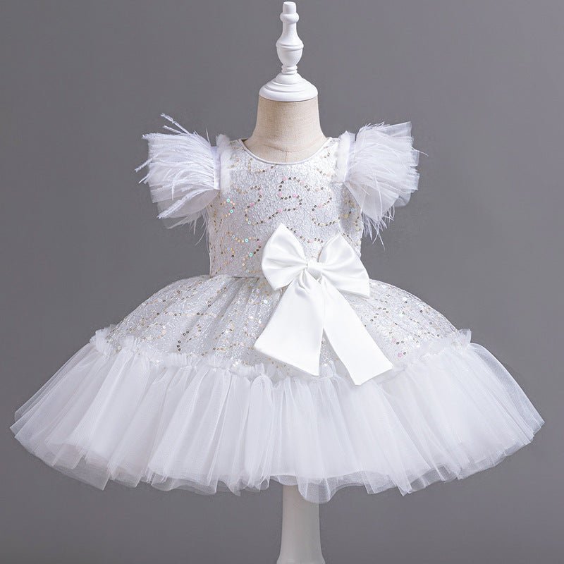 Flower Children's Clothing Children's Wedding Dress Tulle Skirt Summer