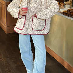 Womens Classic Loose-Fit Zip-Up Jacket For Fall And Winter