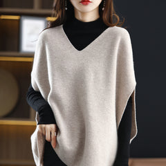 Women's Loose Solid-Colored Casual Knitted Vest